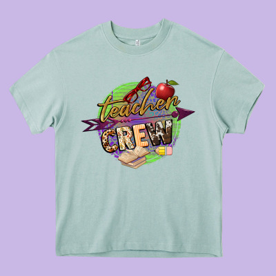 Teacher Crew Heavy Core Tee Designed By Nancycooperartshop
