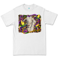 White mardi gras goat fleur de lis Premium Tee - RanaPortraitStore