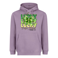 Lavender Not Lucky Simply Blessed Heavyweight Hoodie - CowhideDigitalArt