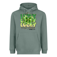 Sage Not Lucky Simply Blessed Heavyweight Hoodie - CowhideDigitalArt