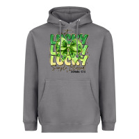 Not Lucky Simply Blessed Heavyweight Hoodie | Teevron