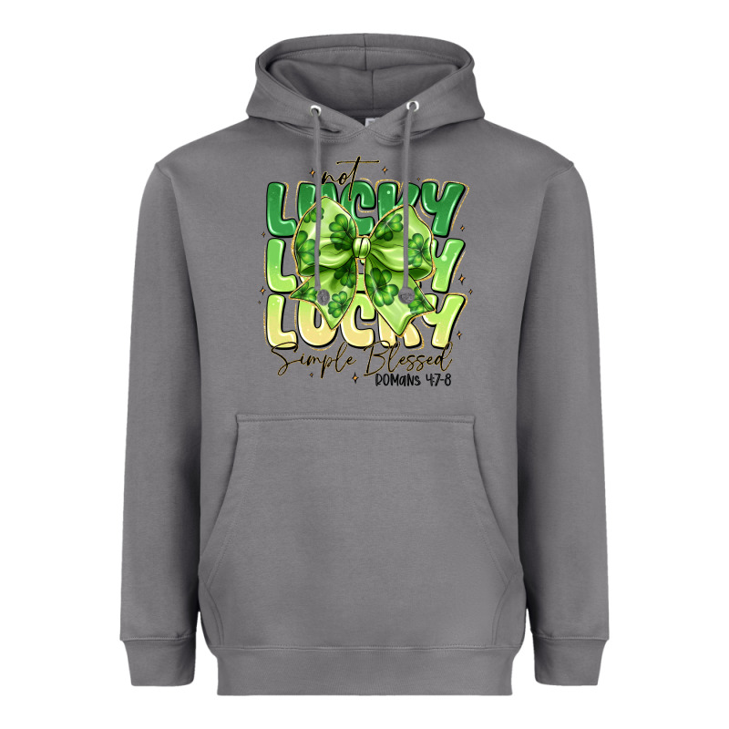 Not Lucky Simply Blessed Heavyweight Hoodie by CowhideDigitalArt | Teevron
