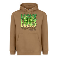 Toasted Coconut Not Lucky Simply Blessed Heavyweight Hoodie - CowhideDigitalArt