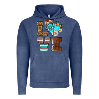Vintage Denim American Football love and helmet Vintage Hoodie - NancyCooperArtShop