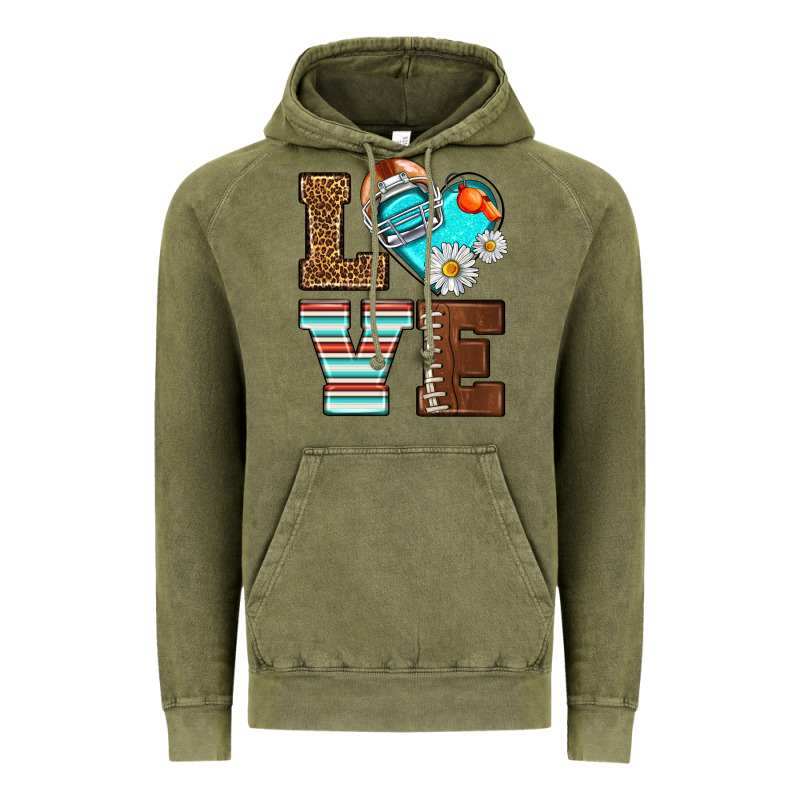 American Football Love And Helmet Vintage Hoodie by NancyCooperArtShop | Teevron
