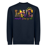 Navy love. ardi gras y'all Heavyweight Sweatshirt - OliviaCreatesArt