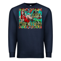 Navy Just A Girl Who Loves Christmas Premium Sweatshirt - CowhideDigitalArt