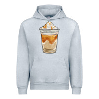 Heather Grey iced caramel frappuccino coffee Urban Hoodie - BarkalooDesign