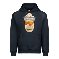 Navy iced caramel frappuccino coffee Urban Hoodie - BarkalooDesign