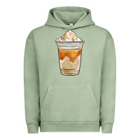 Pigment Oil Green iced caramel frappuccino coffee Urban Hoodie - BarkalooDesign