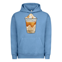 Pigment Pebble Blue iced caramel frappuccino coffee Urban Hoodie - BarkalooDesign