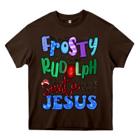 Chocolate Brown dance like frosty shine like rudolph Heavy Core Tee - MaliasSmallBusiness