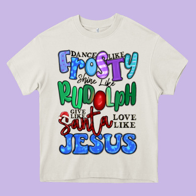 Dance Like Frosty Shine Like Rudolph Heavy Core Tee Designed By Maliassmallbusiness