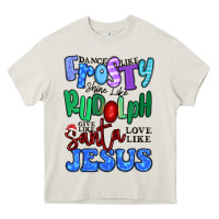 Cream dance like frosty shine like rudolph Heavy Core Tee - MaliasSmallBusiness