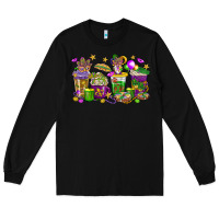 Black Mardi Gras coffee cups Long Sleeve Tee - HowdyJamesFarm