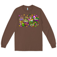 Chestnut Mardi Gras coffee cups Long Sleeve Tee - HowdyJamesFarm