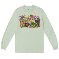 Matcha Mardi Gras coffee cups Long Sleeve Tee - HowdyJamesFarm