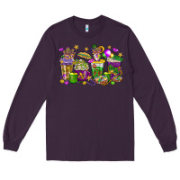 Plum Mardi Gras coffee cups Long Sleeve Tee - HowdyJamesFarm