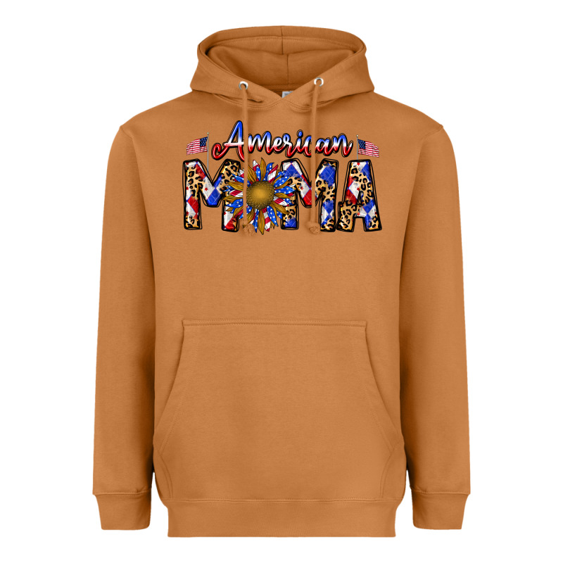 American Mama Heavyweight Hoodie by CowhideDigitalArt | Teevron