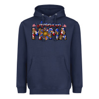 Navy American mama Heavyweight Hoodie - CowhideDigitalArt