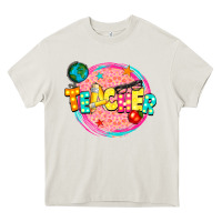 Cream teacher Heavy Core Tee - NancyCooperArtShop