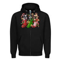 Black french bulldog with christmas socks Zipper Hoodie - FaDigitalArtStudio