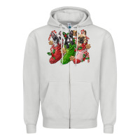 Dove Grey french bulldog with christmas socks Zipper Hoodie - FaDigitalArtStudio