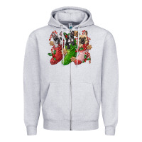 Heather Grey french bulldog with christmas socks Zipper Hoodie - FaDigitalArtStudio