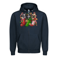 Navy french bulldog with christmas socks Zipper Hoodie - FaDigitalArtStudio