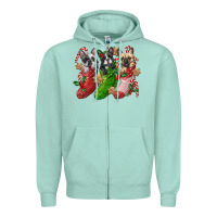 Seafoam french bulldog with christmas socks Zipper Hoodie - FaDigitalArtStudio