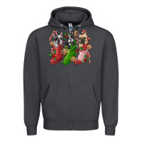 Smoke french bulldog with christmas socks Zipper Hoodie - FaDigitalArtStudio