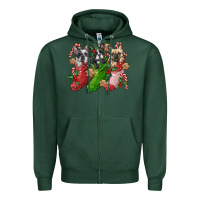 Sports Green french bulldog with christmas socks Zipper Hoodie - FaDigitalArtStudio