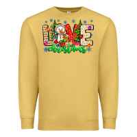 Antique Gold love Christmas Premium Sweatshirt - CowhideDigitalArt
