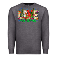 Charcoal Heather love Christmas Premium Sweatshirt - CowhideDigitalArt