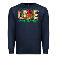 Navy love Christmas Premium Sweatshirt - CowhideDigitalArt