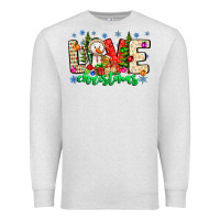 Oatmeal Heather love Christmas Premium Sweatshirt - CowhideDigitalArt