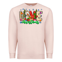 Pale Pink love Christmas Premium Sweatshirt - CowhideDigitalArt