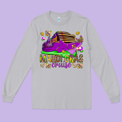 Mardi Gras Cruise Long Sleeve Tee Designed By Howdyjamesfarm