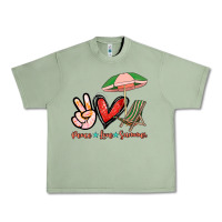 Oil Green Peace love summer Urban Heavy Tee - NancyCooperArtShop