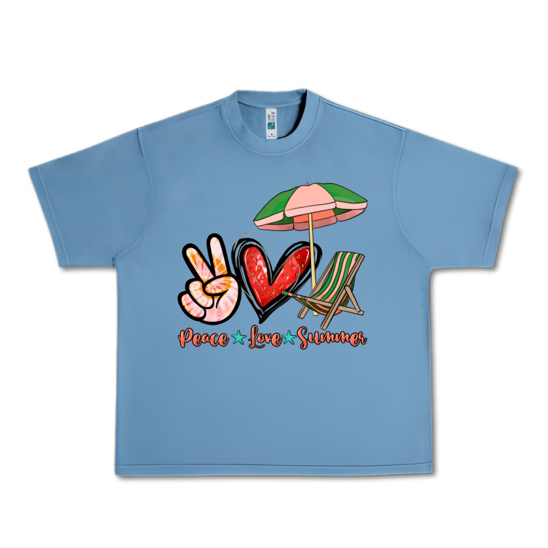 Peace Love Summer Urban Heavy Tee by NancyCooperArtShop | Teevron