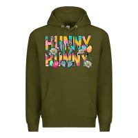 Army Green Hunny Bunny Easter Premium Hoodie - BundleAndBundleShop