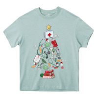 Arona nurse christmas tree Heavy Core Tee - MaliasSmallBusiness