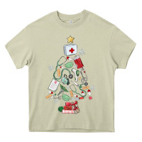 Mossy nurse christmas tree Heavy Core Tee - MaliasSmallBusiness