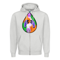 Dove Grey halloween hands teardrop Zipper Hoodie - BundleAndBundleShop