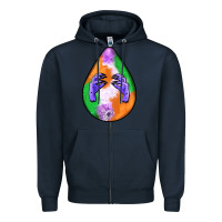 Navy halloween hands teardrop Zipper Hoodie - BundleAndBundleShop