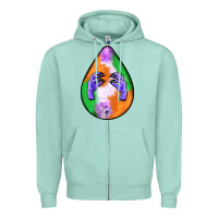 Seafoam halloween hands teardrop Zipper Hoodie - BundleAndBundleShop