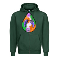 Sports Green halloween hands teardrop Zipper Hoodie - BundleAndBundleShop