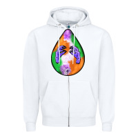 White halloween hands teardrop Zipper Hoodie - BundleAndBundleShop