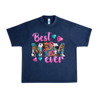 Navy Best Mom Ever Afro Woman Urban Heavy Tee - texasbilliewilder