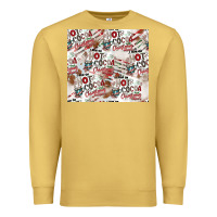 Antique Gold hot cocoa christmas cheer pattern Premium Sweatshirt - CowhideDigitalArt